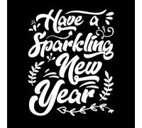 Que tengas un año nuevo brillante, citas de año nuevo y Pegatinas de pared de vinilo 65.6x81.4cm Se puede modificar y añadir información Blanco