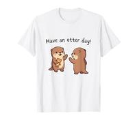 Que tengas un día de nutrias, Lindo Kawaii Choca los Cinco Camiseta