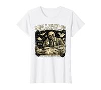 Qué Tiempo jodido para Estar Vivo Amantes de Memes de Broma Camiseta gráfica económica, Mujer, Blanco, S