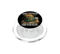 Qué Tiempo jodido para Estar Vivo Amantes de Memes de Broma PopSockets PopGrip para MagSafe
