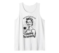 Qué Tipo de Vino va con Aplastar el patriarcado Feminista Camiseta sin Mangas