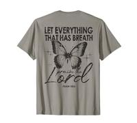Que Todo Lo Que Tiene Aliento Alabe Al Señor Mariposa Camiseta