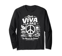 Que Viva La Paz - Paloma española con Signo de Paz Positivo Manga Larga