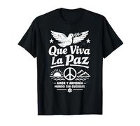 Que Viva La Paz Paloma Paz Español Amor Armonía Retro Unidad Camiseta