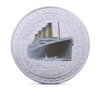 QUEAMBLER Titanic Moneda Coleccionistas Especiales Monedas Hermosas Que recogen el Regalo de curiosidades Aniversario 100 años