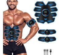 Queath Electroestimulador Muscular, electroestimulador para Abdominales, ABS Trainer/Tóner para Abdomen/Brazo/Cintura/piernas