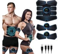 Queath Electroestimulador Muscular, electroestimulador para Abdominales, ABS Trainer/Tóner para Abdomen/Brazo/Cintura/piernas