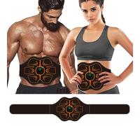 Queath Electroestimulador Muscular, EMS Estimulación,Abdominales Electroestimulacion, 6 Modos de Entrenamiento,Aparato de Entrenamiento Eléctrico,para Abdominales para Abdomen/Brazo/Piernas/Cintura