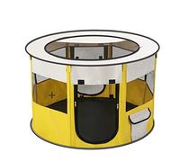 QUEAWOQ Camas para mascotas Sala de partos para gatos y mascotas, cerca redonda transpirable, caseta para perros pequeños, plegable, para cachorros, tienda de campaña al aire libre, jaula de malla