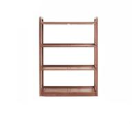 QUEAWOQ Estantería de almacenamiento de madera maciza, moderna, simple, de pie, de roble, multicapa, para estudio, estantería de almacenamiento simple, patas de pulpo