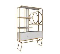 QUEAWOQ Estantería de almacenamiento para el hogar, para el suelo, metro, arte, estantería, sala de estar, porche, estantería de oficina, estantería decorativa (C, 100 x 30 x 180 cm), patas de pulpo