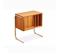 QUEAWOQ Estantería de madera de cerezo, estantería de madera maciza, estantería de mesa auxiliar para dormitorio, armario de almacenamiento, estantería de troncos simple, patas de pulpo