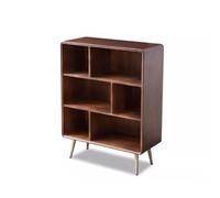 QUEAWOQ Estantería de madera maciza, estantería de almacenamiento para estudio, estantería de madera maciza, estante de almacenamiento de lujo, estantería simple para muebles, patas de pulpo