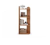 QUEAWOQ Estantería de madera maciza moderna de roble simple para almacenamiento de pie para apartamento, hogar, estudio, estantería con patas de pulpo