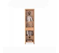 QUEAWOQ Estantería de madera maciza moderna para el hogar, sala de estar, estantería de roble, estantería de exhibición nórdica, simple, color madera (A), patas de pulpo