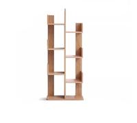 QUEAWOQ Estantería de madera maciza pura, moderna y simple, de roble, para almacenamiento de estudiantes, para sala de estar, estante de almacenamiento, patas de pulpo