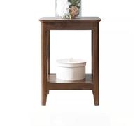 QUEAWOQ Estantería de madera maciza, soporte de madera maciza para flores, color nogal, patas de pulpo
