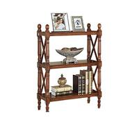 QUEAWOQ Estantería de madera para organizar libros, estantería simple de suelo, estantería pequeña retro de 41.73 pulgadas de alto, estantería con patas de pulpo
