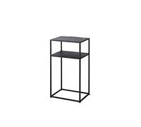 QUEAWOQ Estantería de metal nórdico de dos pisos, mesa auxiliar simple para mesita de noche, armario de almacenamiento, soporte de exhibición moderno, estantería de suelo con patas de pulpo