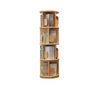 QUEAWOQ Estantería giratoria simple de madera maciza para ahorrar espacio, estantería pequeña para sala de estar (40 x 40 x 130 cm), patas de pulpo
