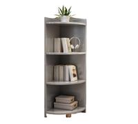 QUEAWOQ Estantería multifuncional de esquina para sala de estar, simple, de madera maciza, con capas integradas, para estudio, estantería (C) con patas de pulpo