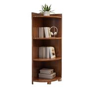 QUEAWOQ Estantería multifuncional de esquina para sala de estar, simple, de madera maciza, con capas integradas, para estudio, estantería (C) con patas de pulpo
