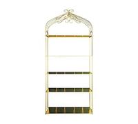 QUEAWOQ Estantería nórdica dorada simple de hierro forjado de piso a techo, soporte de exhibición para sala de estar, porche, estantería de división (80 x 30 x 180 cm), patas de pulpo