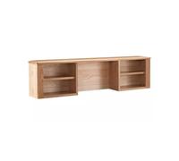 QUEAWOQ Estantería nórdica simple, estantería de roble macizo, rejilla de almacenamiento de escritorio, estantería pequeña de escritorio, estantería de almacenamiento (A,M), patas de pulpo