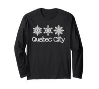 Quebec City Canadá Frosty Snowflakes Winter Fest Carnival Manga Larga