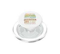 Quédate Despierto hasta Tarde Cementerios Parientes Muertos Genealogía Humor PopSockets PopGrip para MagSafe