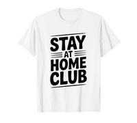 Quédate en casa Club Vida introvertida Cita Divertida Camiseta