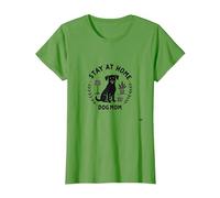 Quédate en casa Dog Mom Cozy Pet Lover Camiseta, Mujer, Hierba, M