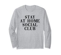 Quédate en casa Social Club (Declaración Divertida y Solitaria) Manga Larga