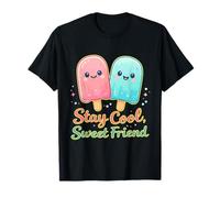 Quédate Fresco Dulce Amigo Linda Paleta de Dibujos Animados Cita de Verano Camiseta