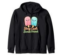 Quédate Fresco Dulce Amigo Linda Paleta de Dibujos Animados Cita de Verano Sudadera con Capucha