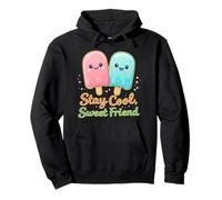 Quédate Fresco Dulce Amigo Linda Paleta de Dibujos Animados Cita de Verano Sudadera con Capucha