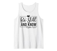 Quédate quieto y Conoce a Hombres y Mujeres Cristianos Agradecidos Camiseta sin Mangas
