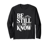 Quédate quieto y Conoce Las montañas La fe es inspiradora Manga Larga