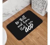 Quédate Quieto Y Sabe Que Yo Soy Dios Alfombra Baño Plegable Alfombrilla De Baño Secado Rápido Felpudos Entrada para Ducha Inodoro Exterior 40X60Cm