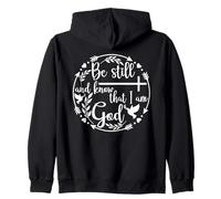 Quédate quieto y sé que yo soy Dios x Salmo 46:10 Sudadera con Capucha