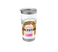 Quédate quieto y ve la salvación del Señor Éxodo 14:13 Vaso térmico de acero inoxidable de doble pared