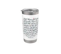 Quédate quieto y ve la salvación del Señor | Éxodo 14:13 Vaso térmico de acero inoxidable de doble pared