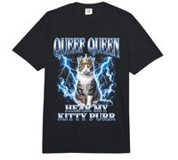Queef Queen Escucha a mi Gatito ronroneando Humor Kitty Comfort Colors Adult Heavyweight T-Shirt