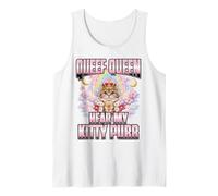 Queef Queen Hear My Kitty Purr Royal Cat Rainbow Camiseta sin Mangas