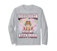Queef Queen Hear My Kitty Purr Royal Cat Rainbow Manga Larga