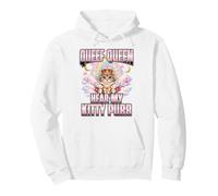 Queef Queen Hear My Kitty Purr Royal Cat Rainbow Sudadera con Capucha