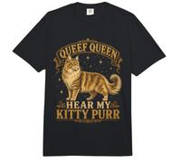 Queef Queen Hear My Kitty ronronea Gato Esponjoso Mamá Comfort Colors Adult Heavyweight T-Shirt