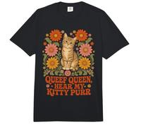 Queef Queen Hear My Kitty ronronea Groovy Cat Mamá Comfort Colors Adult Heavyweight T-Shirt