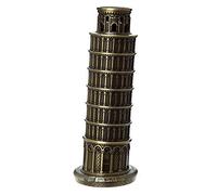 Queemie® Retro Italia Torre Inclinada de Pisa Modelo Metal Estatua Famosa Arquitectura Artesanías Coleccionable Figurilla Escultura para Arte Decoración del Hogar Regalos Personalizados, 6 Pulgadas