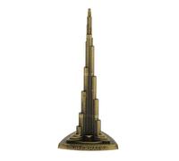 Queemie® Vintage Dubai Burj Khalifa Modelo Metal Estatua Famoso Edificio Figura Coleccionable Escultura para Regalos Personalizados Únicos Oficina en Hogar Decoración de Escritorio, 7 Pulgadas